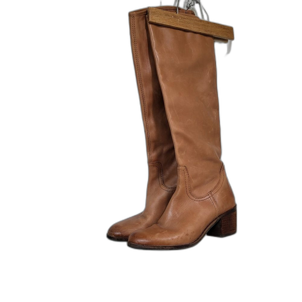 Heeled Leather Boots Sam and Libby - Size 7